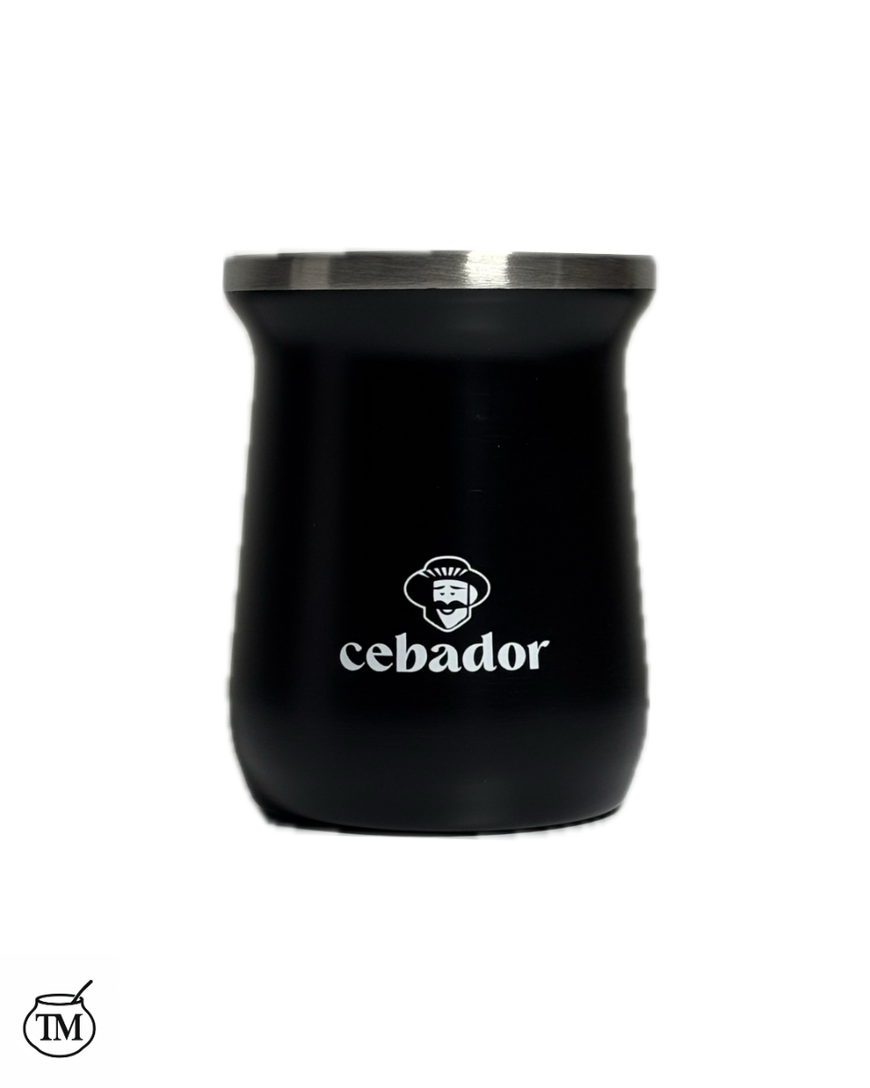 Nerezové mate Cebador, černý, 250 ml